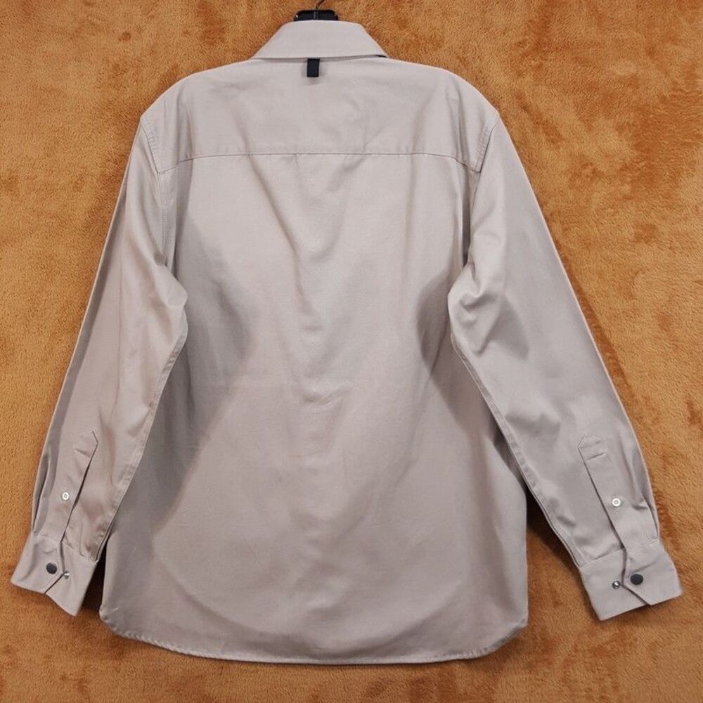 RAG & BONE Shirt Mens Small Tan Canvas Snap Button Up Overshirt CPO $298 - Picture 4 of 6
